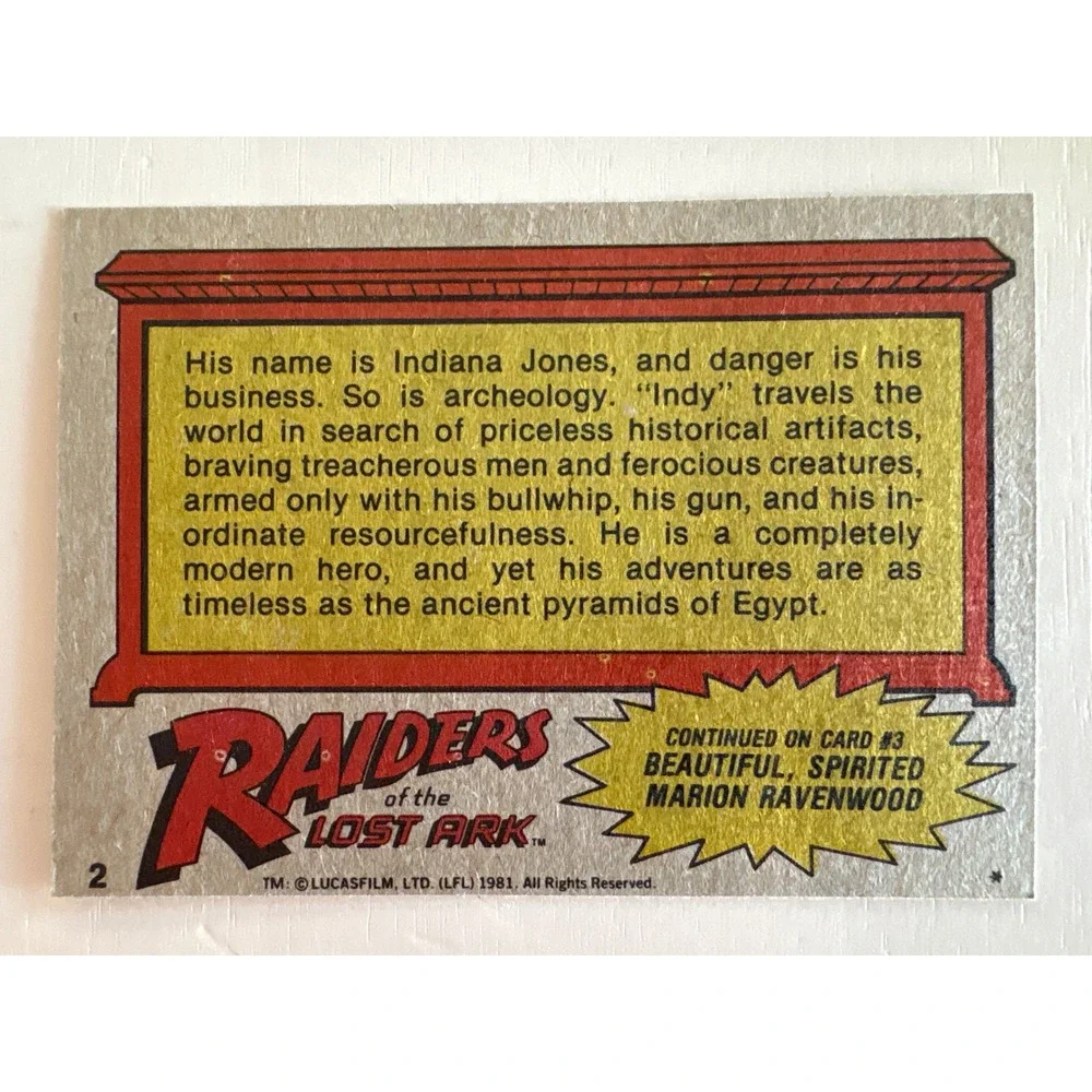 1981 Topps Raiders of the Lost Ark Indiana Jones Trading Card Lot 114 Cards - Picture 2 of 3